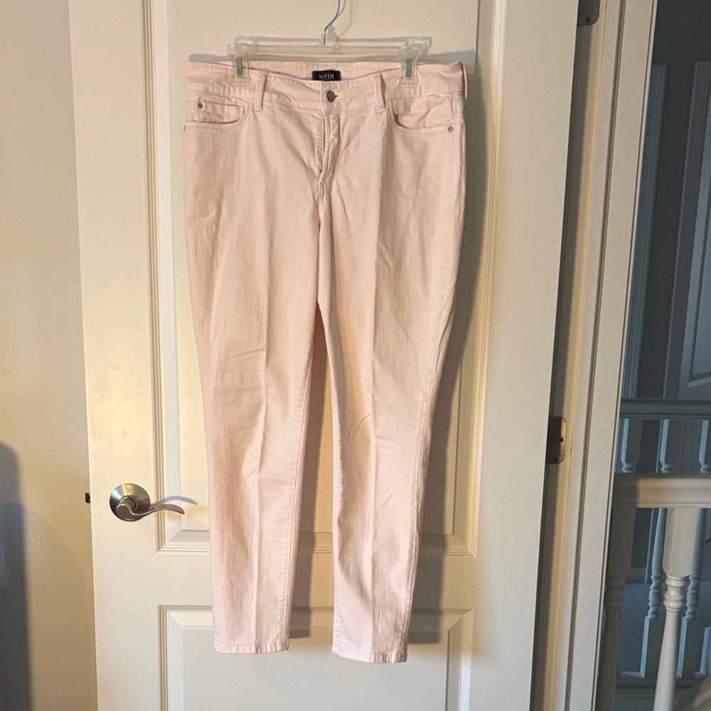 NYDJ Women's Pale Pink Skinny Jeans